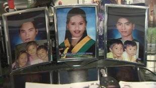Photos of Racquel Talon's children are on display in her Halifax home. (CBC)